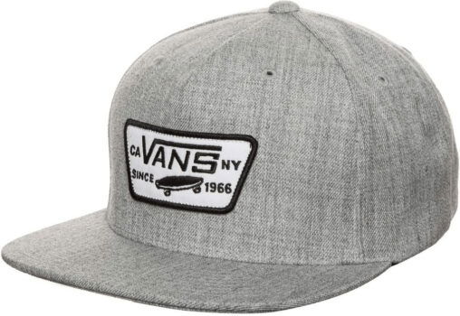 Vans Full Patch Snapback Cap in heather grey