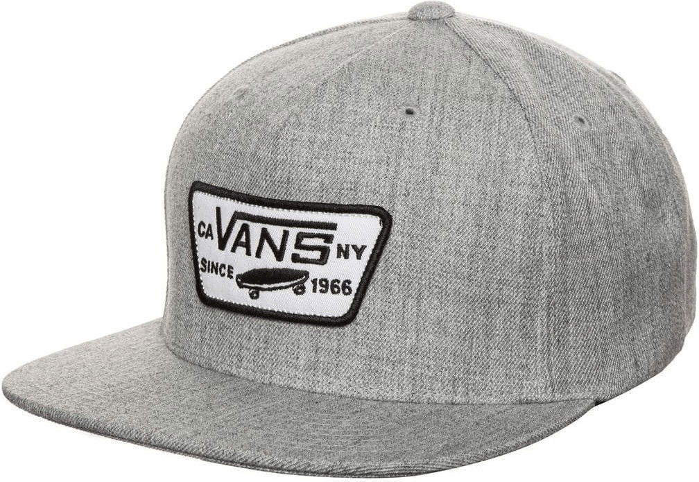 Vans Full Patch Snapback Cap In Heather Grey