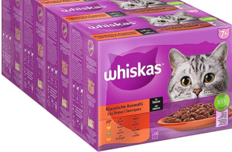 Whiskas Katzenfutter Klassische Auswahl in Sauce xg Packungen – Hochwertiges Nassfutter ab dem Lebensjahr in Portionsbeuteln Amazon de Haustier