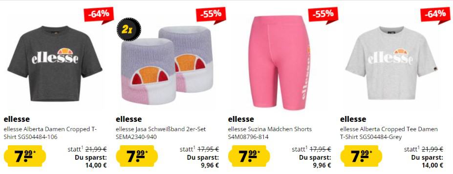 Ellesse Sommer Sale Auswahl