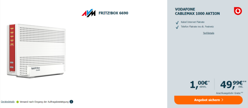 AVM FRITZ!Box + GigaZuhause CableMax