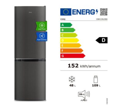 CHIQ CBMLEBD Freistehender Kühlschrank mit Gefrierfach Liter
