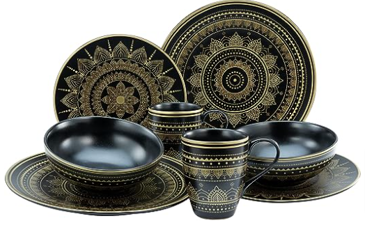 CreaTable Kombiservice Mandala Gold (8-tlg.) für 25,94 € inkl. Versand (statt 60,00 €)