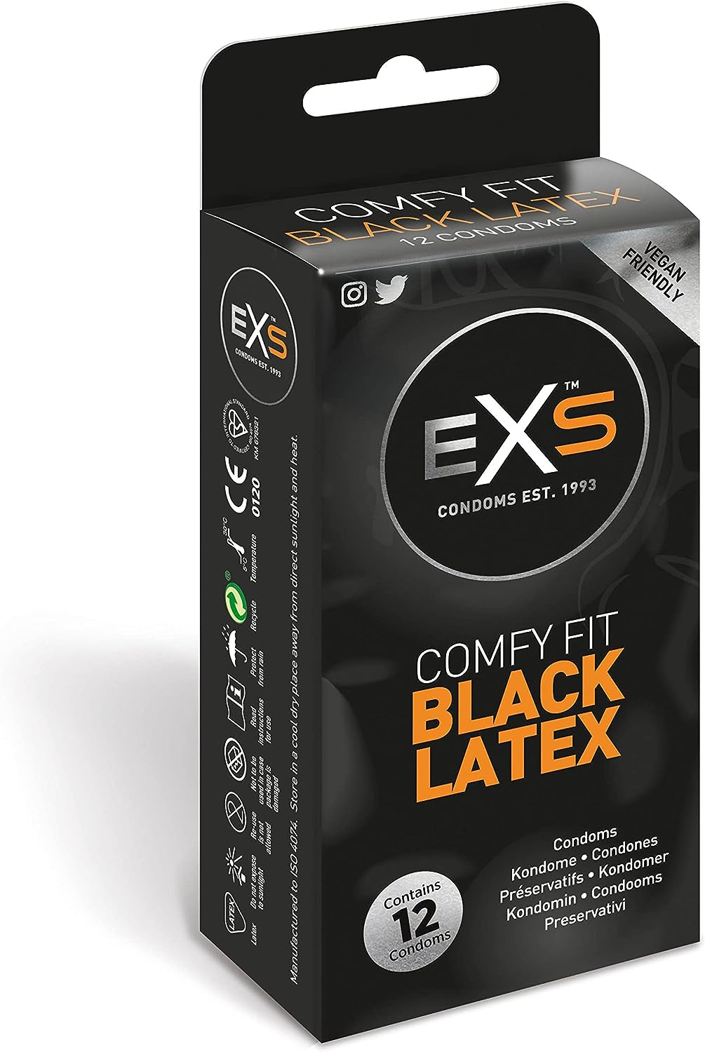 EXS Black Latex Kondome (12 Stück) ab 4,08 € inkl. Prime-Versand