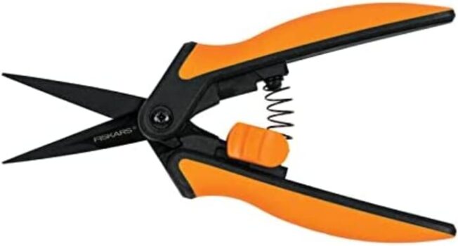 Fiskars Gartenschere, Rostfreie Stahl Klingen mit PTFE Beschichtung