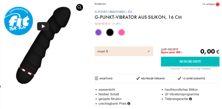 G-Punkt Vibrator aus Silikon