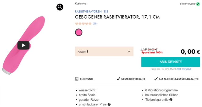 Gebogener Rabbitvibrator