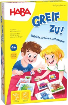 HABA Greif zu – Würfeln, schauen, schnappen, lustiges Reaktionsspiel (für Spieler von Jahren)