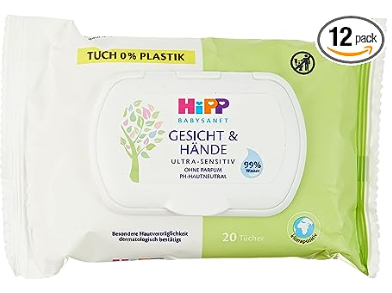 Preisfehler: HIPP Babysanft Gesicht & Händetücher, Feuchttücher 12x 20 Stück ab 4,61 €