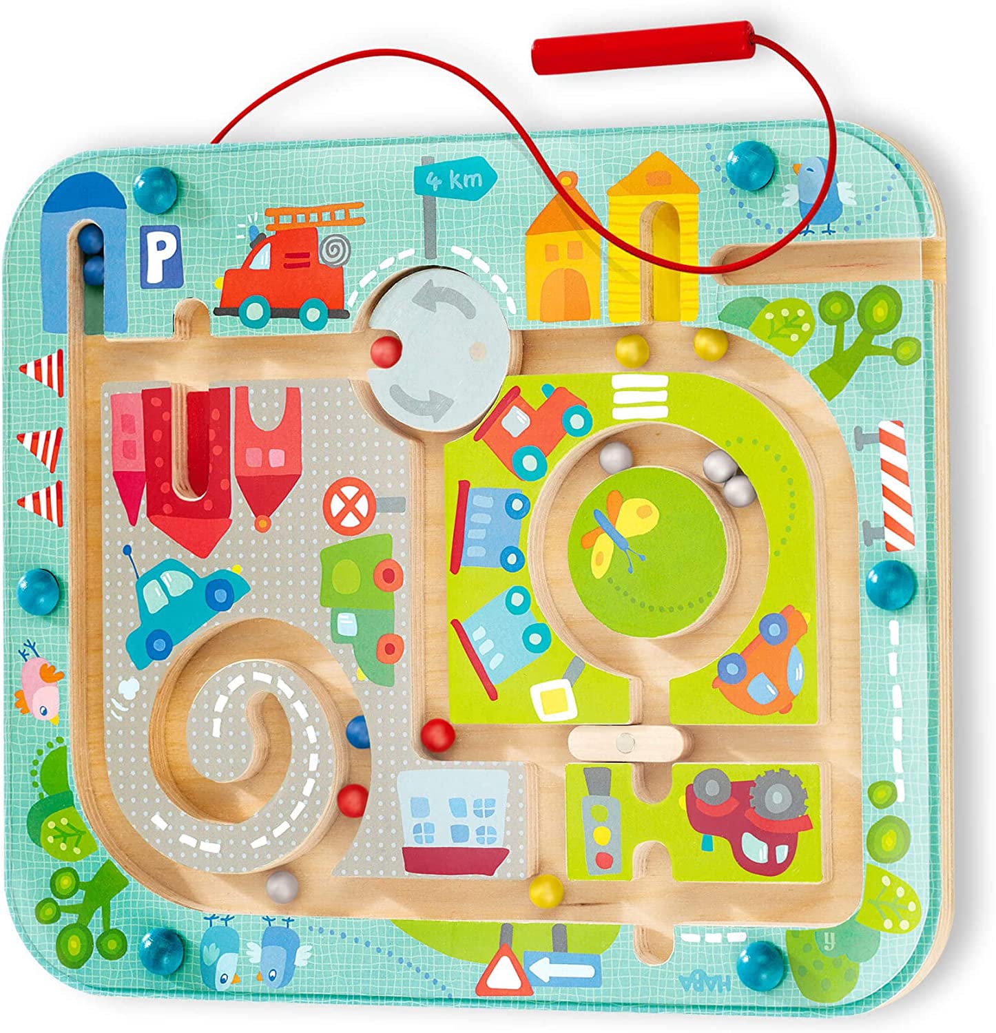 paedagogisches spielzeug Haba 301056 - Magnetspiel Stadtlabyrinth - pädagogisches Holzspielzeug