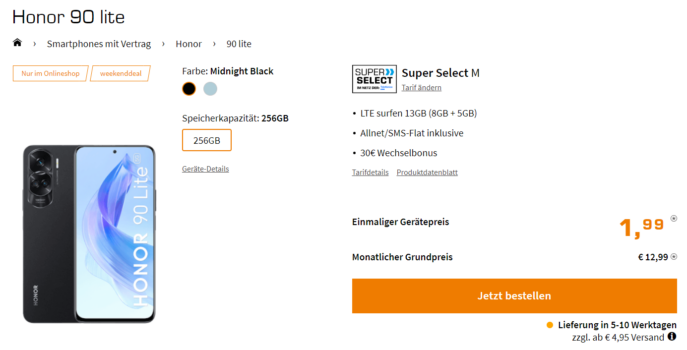 Honor lite + Super Select M mit GB LTE
