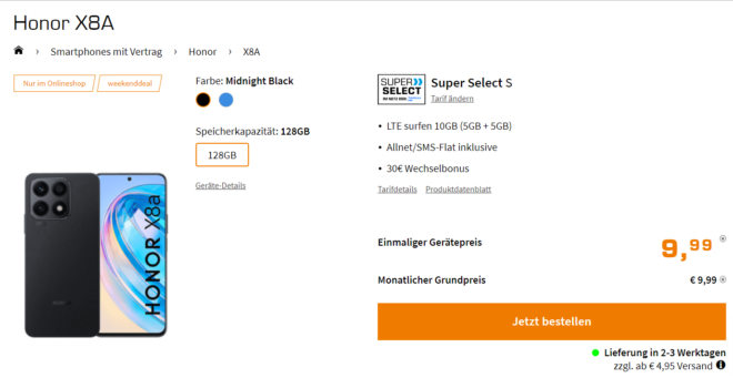 Honor XA + Super Select S mit GB LTE