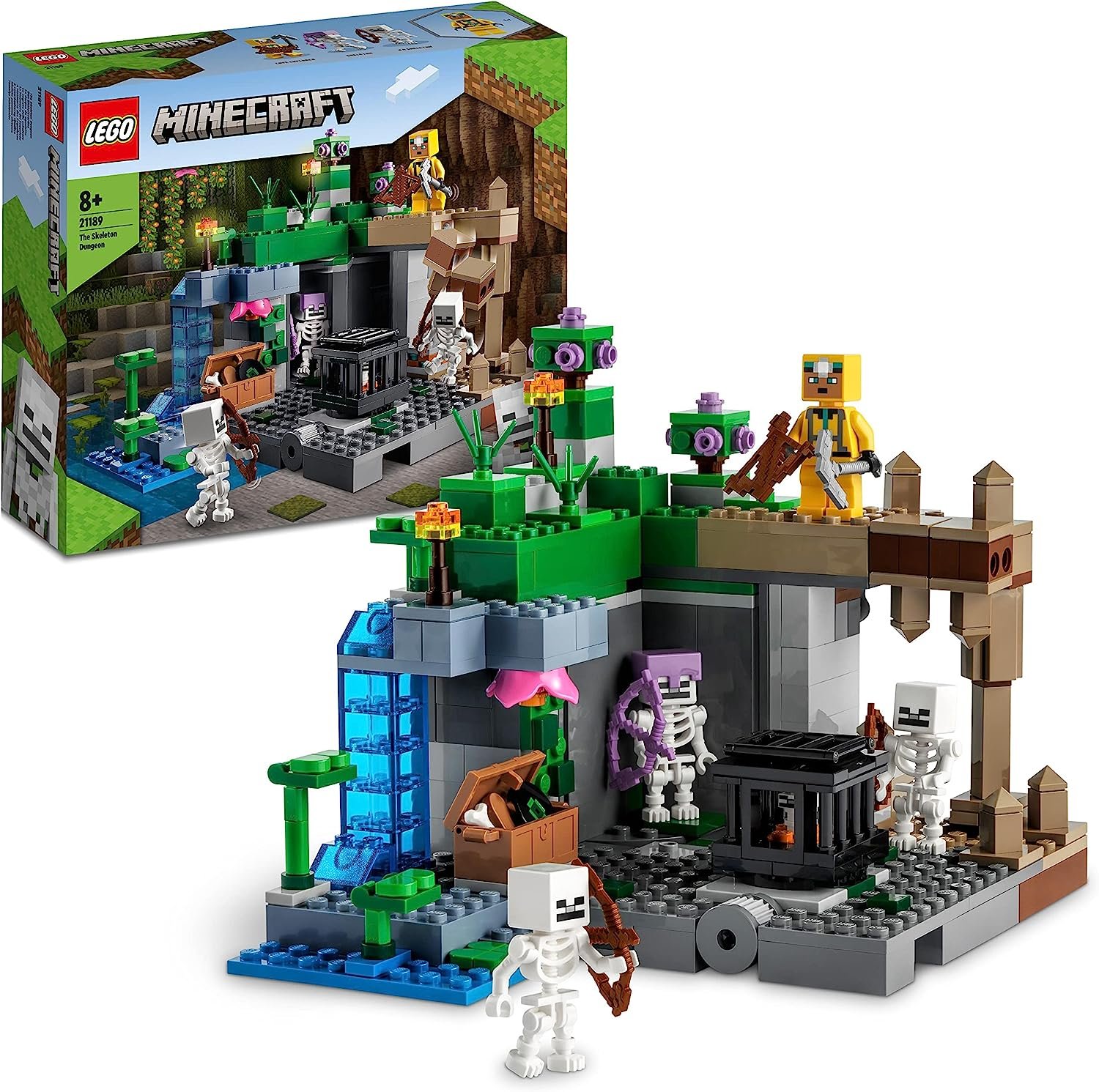 Lego () Minecraft Das Skelettverlies (Set Mit Höhlen, Skelettfiguren, Feindlichen Kreaturen Und Zubehör)