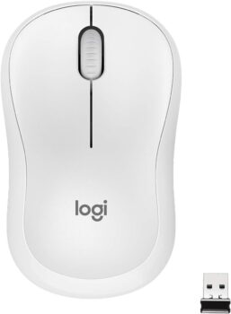 Logitech M SILENT Kabellose Maus in weiß