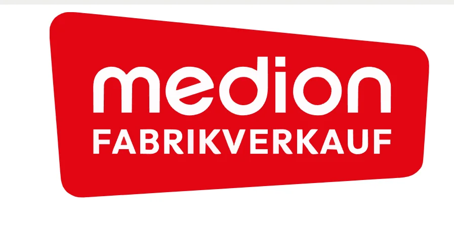 Logo des Medion Fabrikverkaufs in Essen