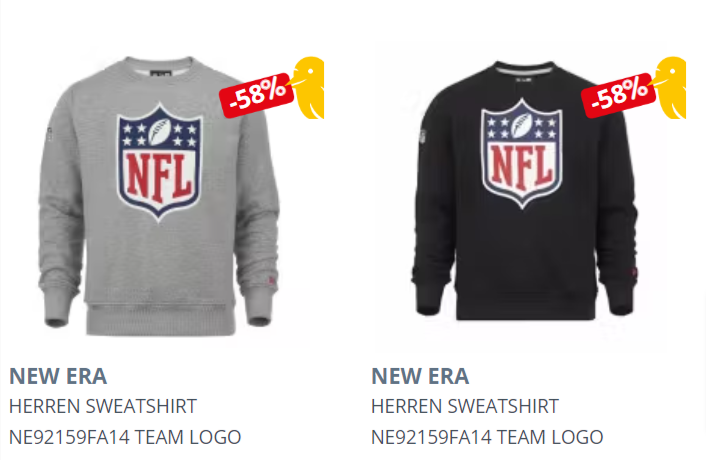 New Era Herren Sweatshirt Ne92159Fa14 Team Logo Crew