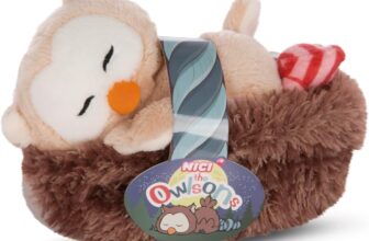 NICI Schlafendes Kuscheltier Owluna im Nest Plüschtier ( cm)