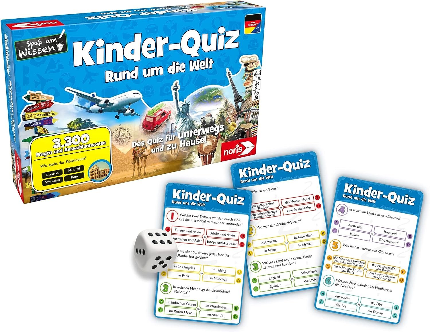 Noris Kinder Quiz Rund Um Die Welt Der Familen Spielspaß Für Zuhause Oder Unterwegs (Für Spieler)