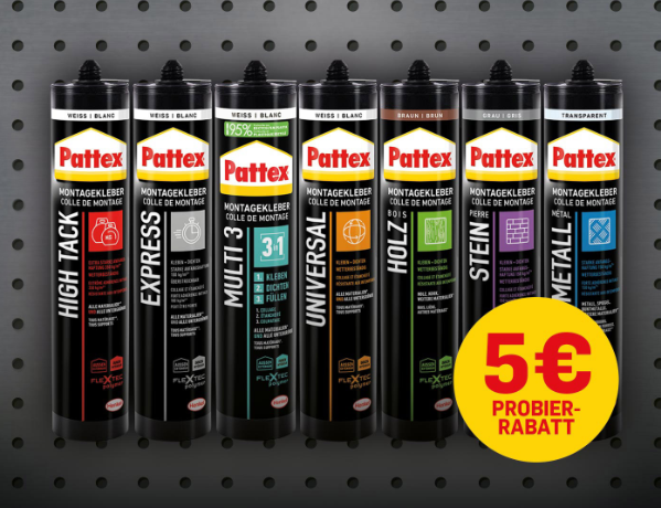 5,00 € Cashback auf Pattex Montagekleber [Bauhaus]