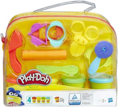 Play Doh Starter Set mit Werkzeugen und Dosen Knete Kreativset für unterwegs