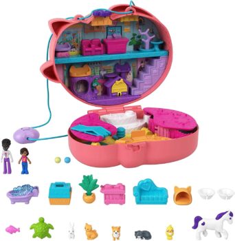 Polly Pocket HGT Tierarztpraxis Schatulle mit Shani als Hauptfigur