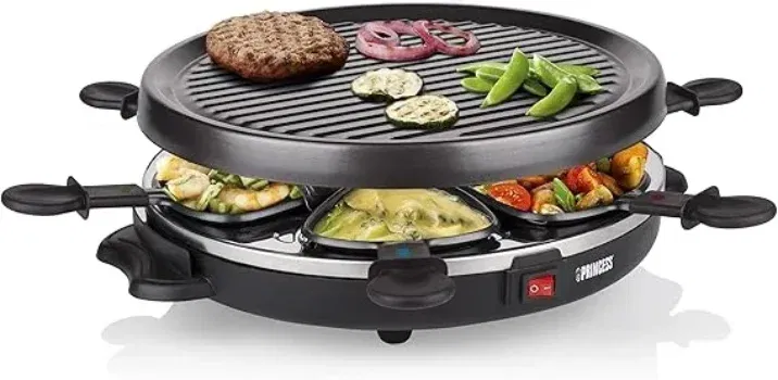 Princess 162725 Raclette und Antihaftbeschichtung Grill-Set