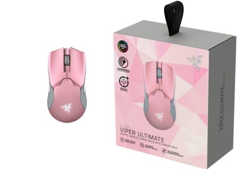 RAZER Viper Ultimate mit Ladestation Quartz Gaming Maus (kabelgebunden, kabellos)