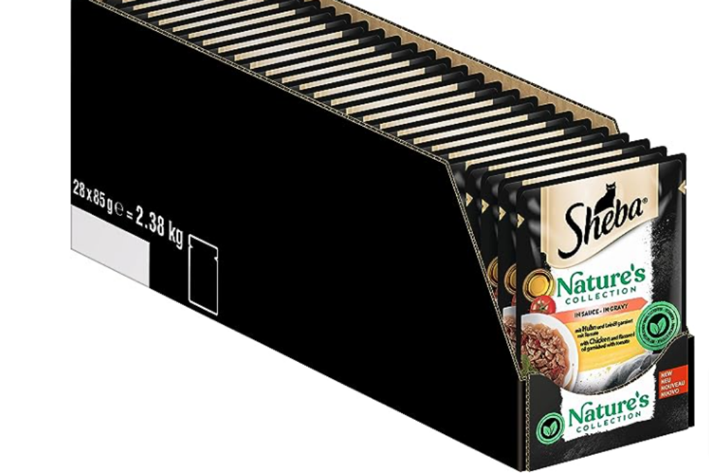 Sheba Nature S Collection In Sauce Hochwertiges Katzennassfutter Mit Huhn Im Portionsbeutel X G Amazon De Haustier