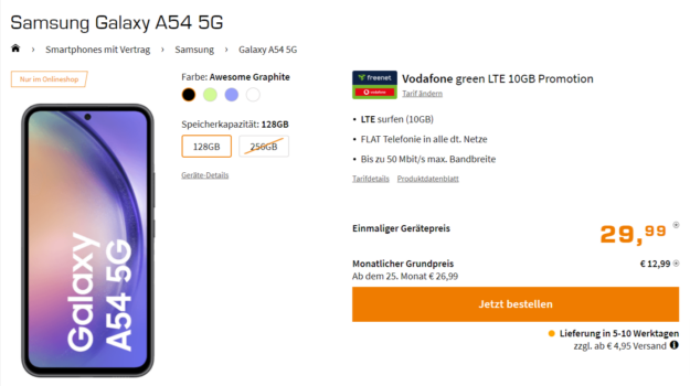 Samsung Galaxy A G + Vodafone green LTE GB