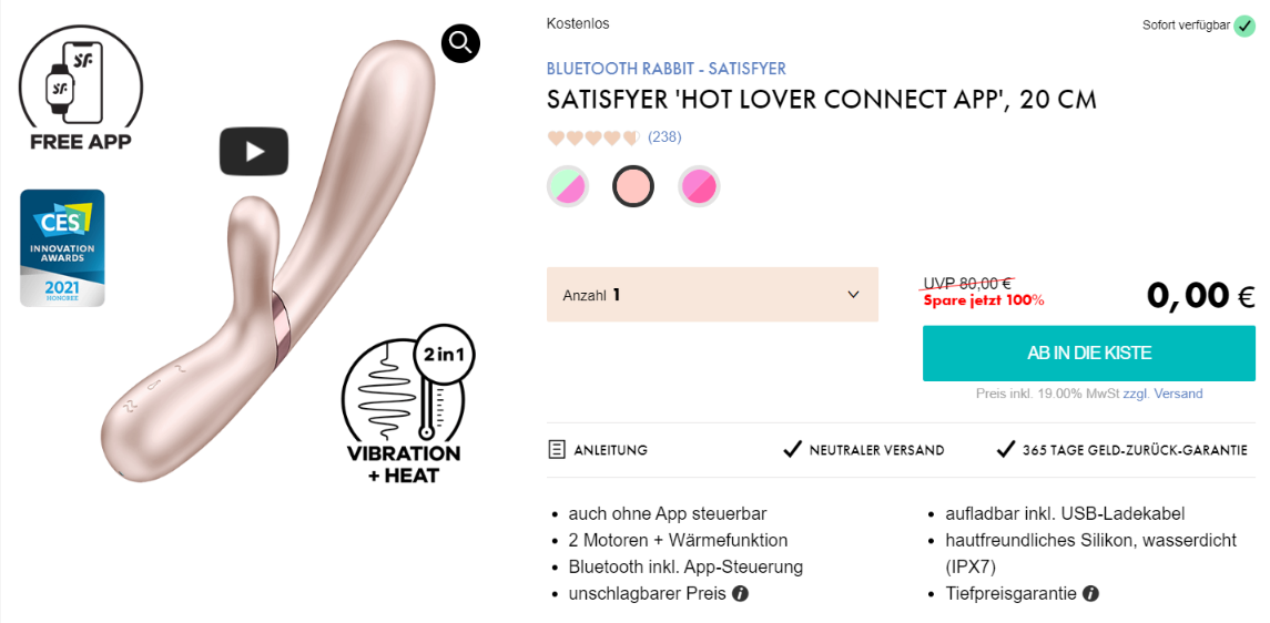 Satisfyer Hot Lover Bluetooth Rabbit