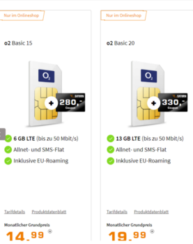 Saturn Tarifwelt o SIM Only Tarife und GB LTE