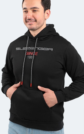 Slazenger Hoodie in Schwarz für 9,10 € inkl. Versand [Gr. S bis XXL]