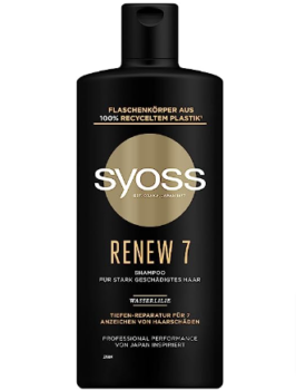 Syoss Shampoo Renew ml Haarshampoo für vielfach geschädigtes Haar Hair Repair Shampoo hilft bei Arten von Haarschäden Formel mit Amino Komplex Wasserlilie Amazon de Kosmetik