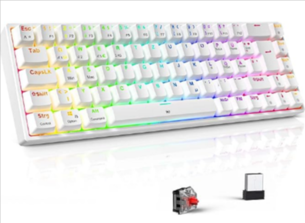 Tecurs Gaming Tastatur Mechanische Kabellos Rgb Anti Gosting