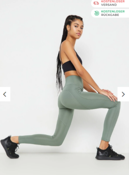 TRENDYOLMİLLA Sport Leggings Khaki Hoher Bund Trendyol