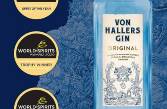 VON HALLERS GIN Spirit of the Year Doppel Gold Pokal Gewinner World Spirits Awards frisch leicht feine Zitrusnote mit Botanicals aus Deutschland x l Amazon de Lebensmittel Getränke