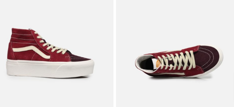 Vans UA SK Hi Tapered Stackform W weinrot Sneaker bei Sarenza de