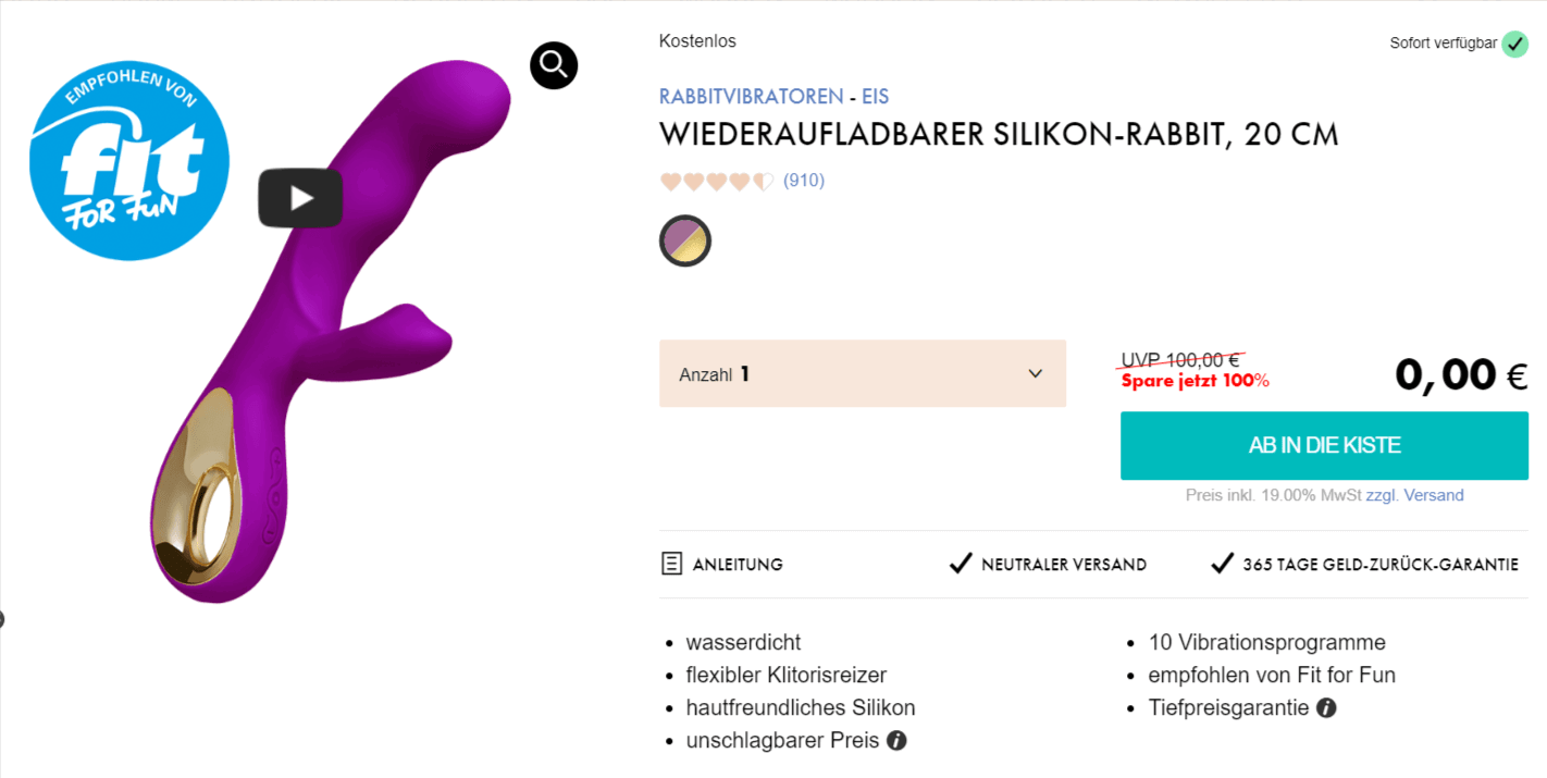 Wiederaufladbarer Silikon-Rabbit