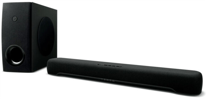 Yamaha SR CA – Kompakte Soundbar mit kabellosem Subwoofer, Bluetooth, HDMI ARC, digitaler optischer und analoger Audio Anschluss