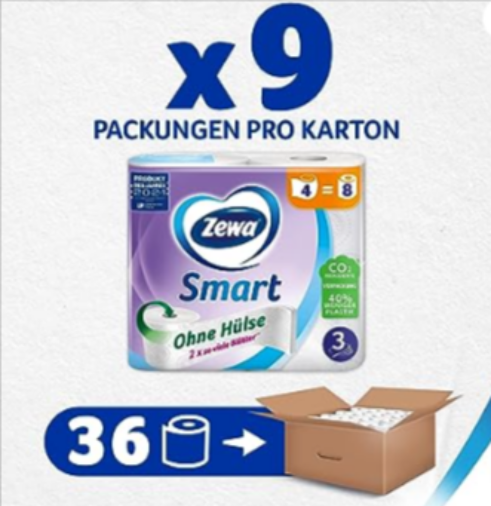 Zewa Smart Toilettenpapier Ohne Hülse Großpackung Mit Rollen X X Blatt Amazon De Drogerie Körperpflege