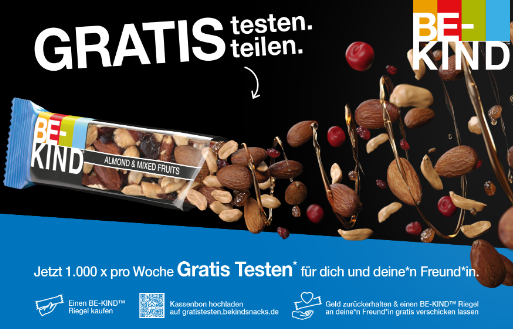 Gratis 🍫Testen BE-KIND Riegel