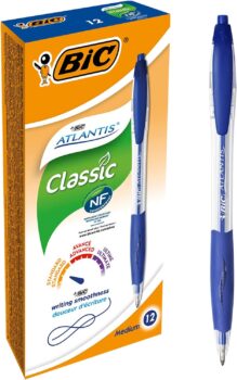 er Pack BIC Kugelschreiber Set Atlantis Classic, in Blau, Strichstärke , mm, nachfüllbar