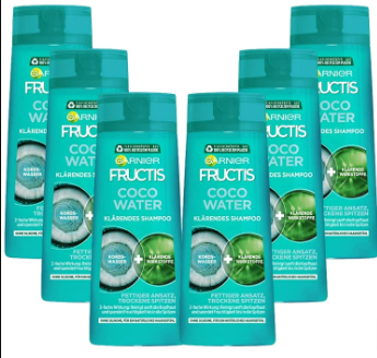 Garnier Klärendes Shampoo gegen einen fettigen Haaransatz mit Kokoswasser (6 x 250 ml) ab 8,50 € inkl. Prime-Versand