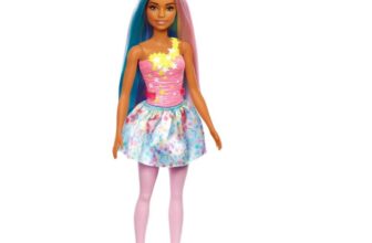 Barbie Dreamtopia Einhorn Prinzessin Puppe mit blauen & rosa Haaren