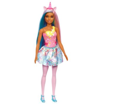 Barbie Dreamtopia Einhorn Prinzessin Puppe mit blauen & rosa Haaren