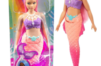 Barbie Dreamtopia Rainbow Magic Mermaid Barbie Meerjungfrau mit rosa Haaren und blau grüner Krone