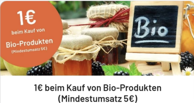 Cashback auf Bio Produkte