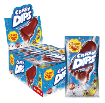 Chupa Chups Crazy Dips Cola er Thekendisplay enthält