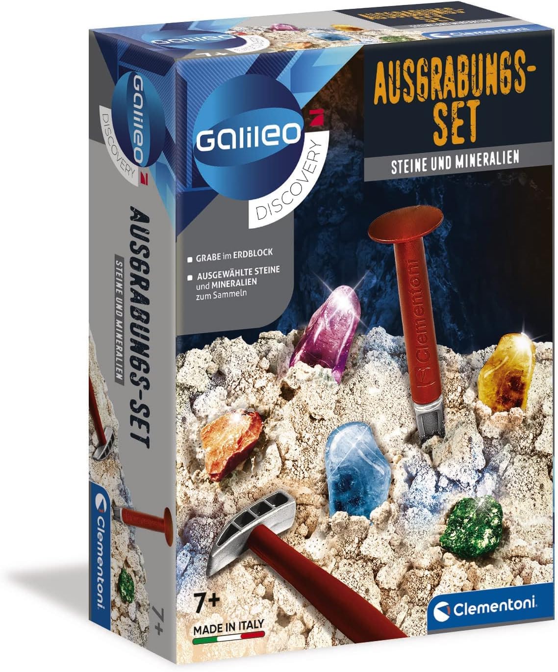 Clementoni Galileo Discovery – Ausgrabungs Set Steine + Mineralien