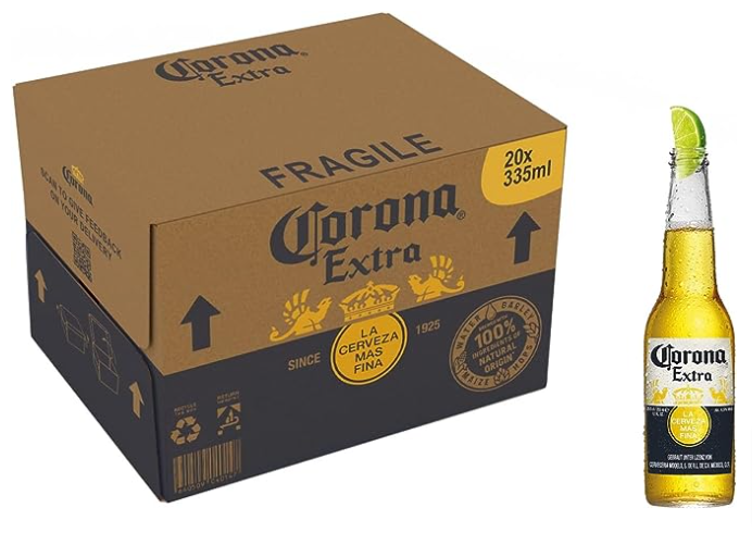 Corona Extra Premium Lager Flaschenbier 20er Karton (20 x 0.355 l) ab 16,74 € inkl. Prime-Versand zzgl. Pfand